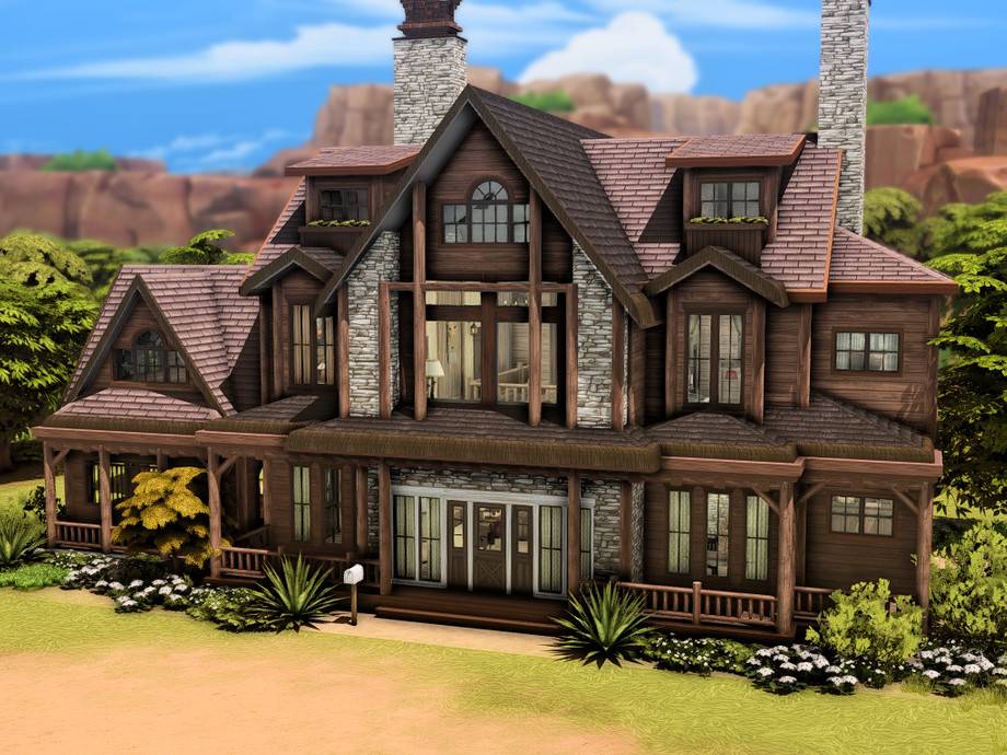Семейный дом с конюшней для Симс 4 - фото 1