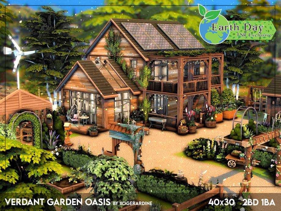 Дом Verdant Garden Oasis для Симс 4 - фото 1