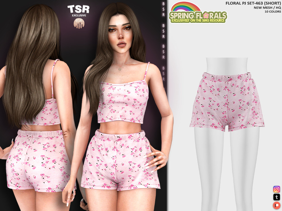 FLORAL PJ SET-463 (SHORT) BD1227 1