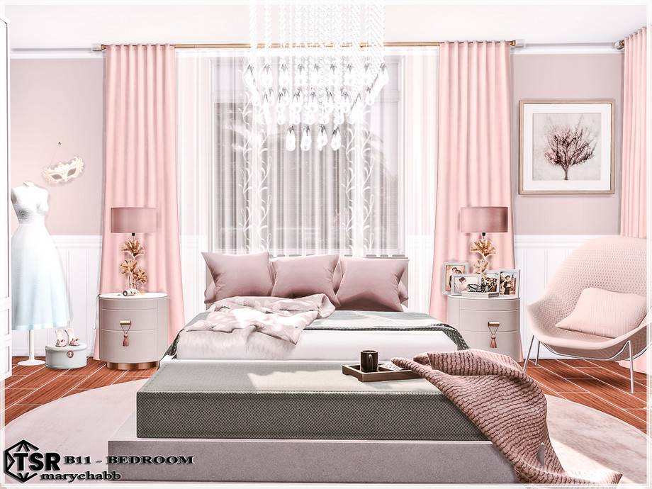 Спальня B11 для Симс 4 - фото 7