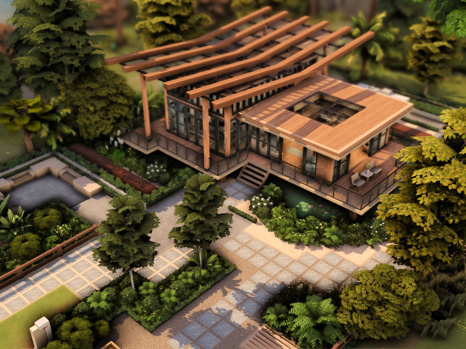 Дом Modern Small для Симс 4 - фото 1