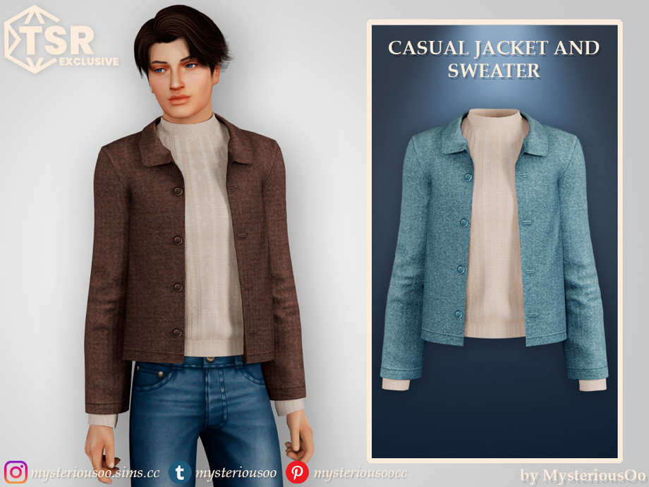 Casual jacket and sweater 1