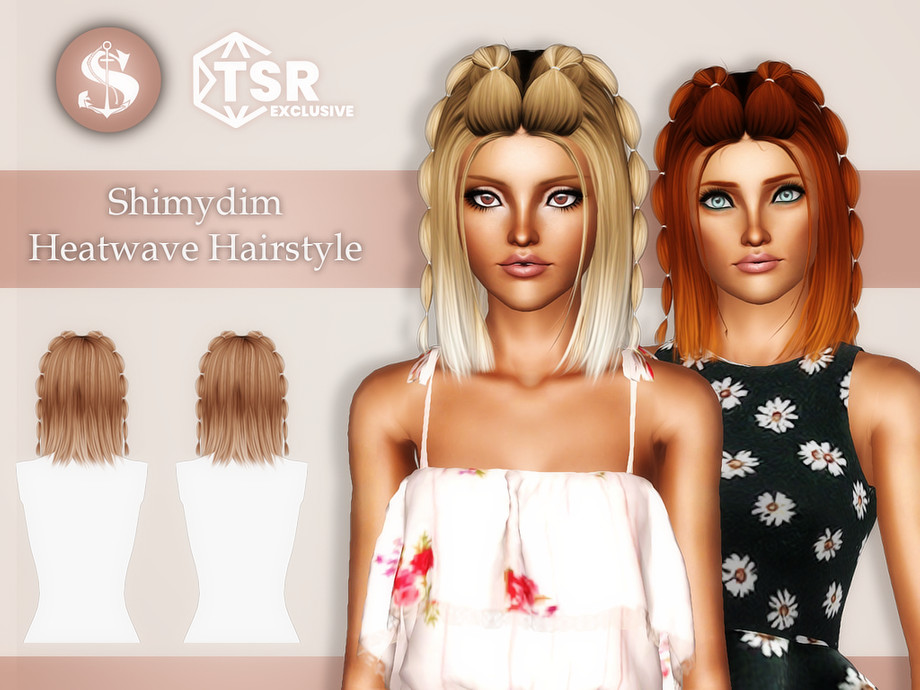 Прическа Heatwave Hairstyle - Adult для Симс 3