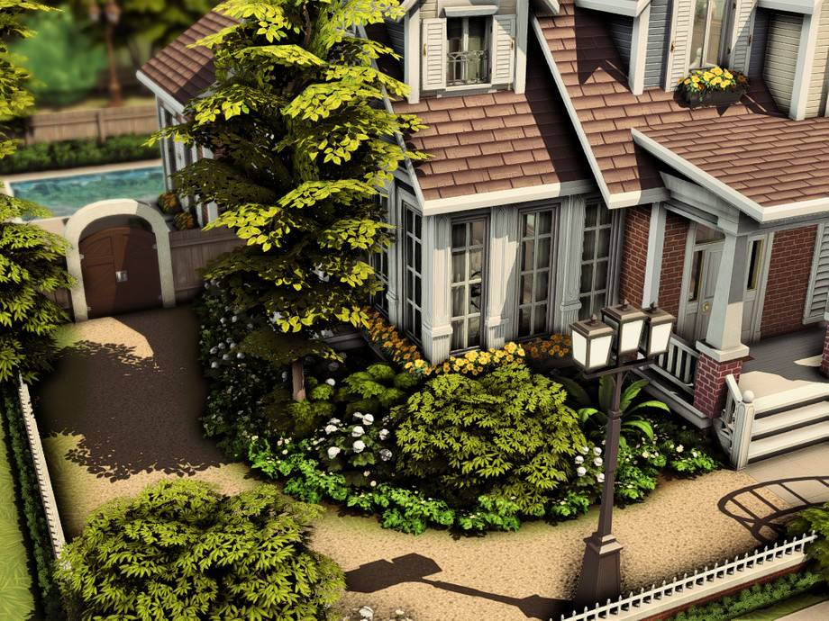 Дом Suburban (no CC) для Симс 4 - фото 5