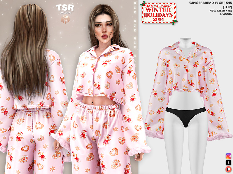 GINGERBREAD PJ SET-545 (TOP) BD1403 1