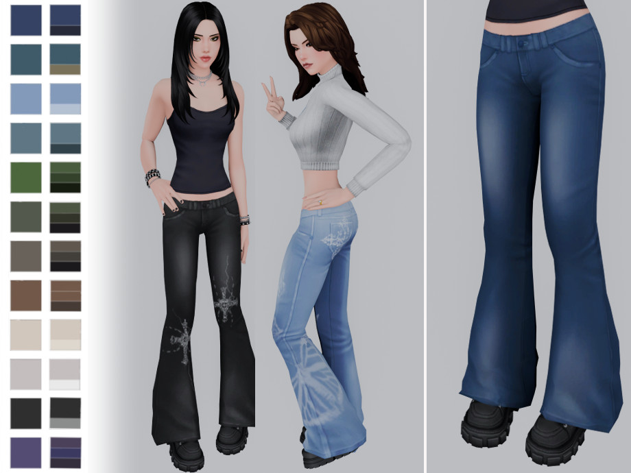 Grunge Bell - Bottom Jeans for female v1 1