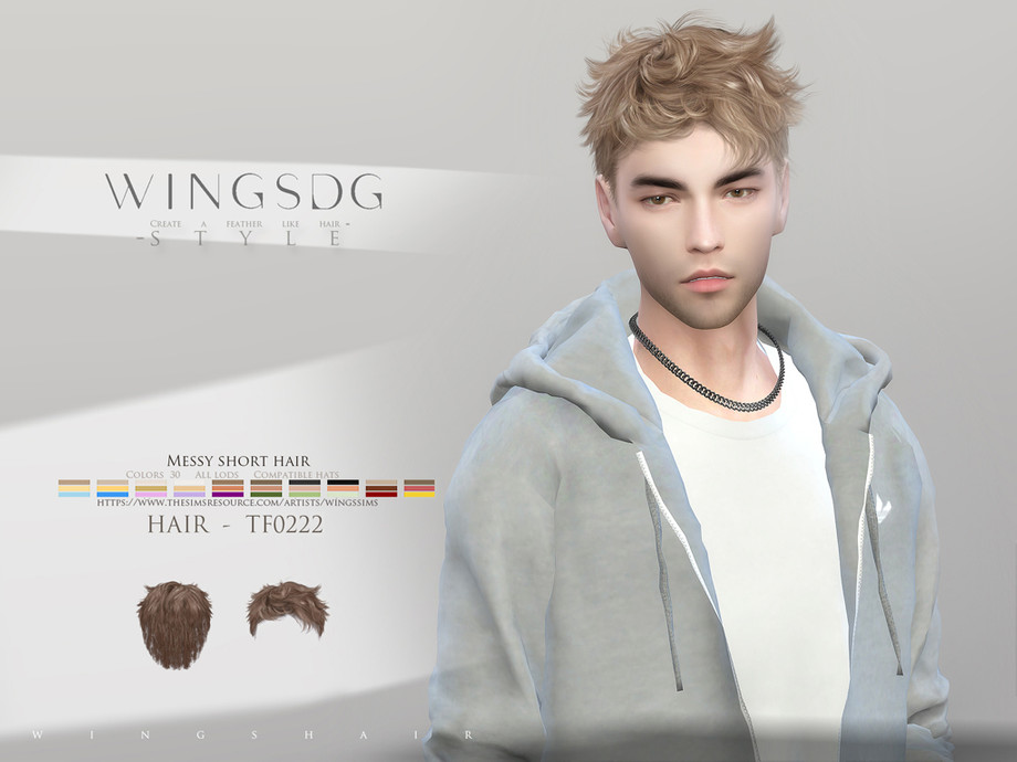 WINGS-TF0222-Messy short hair 1