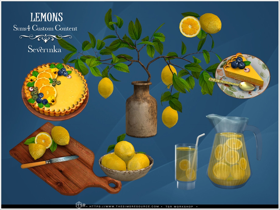 Lemons decorative set 1