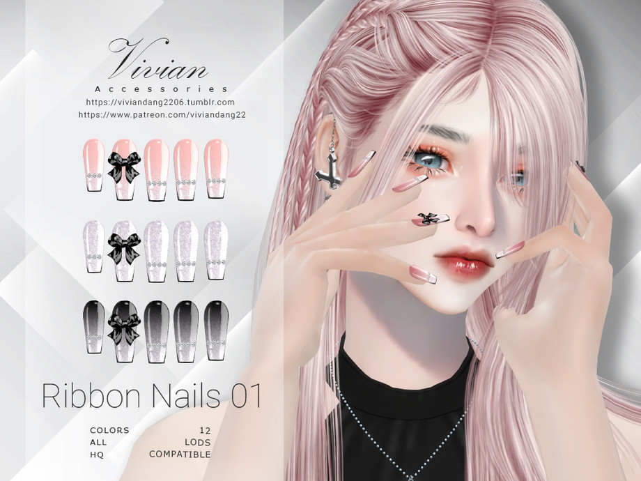 Ribbon Nails [01] 1