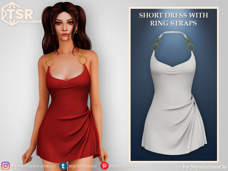 Short dress with ring straps 1