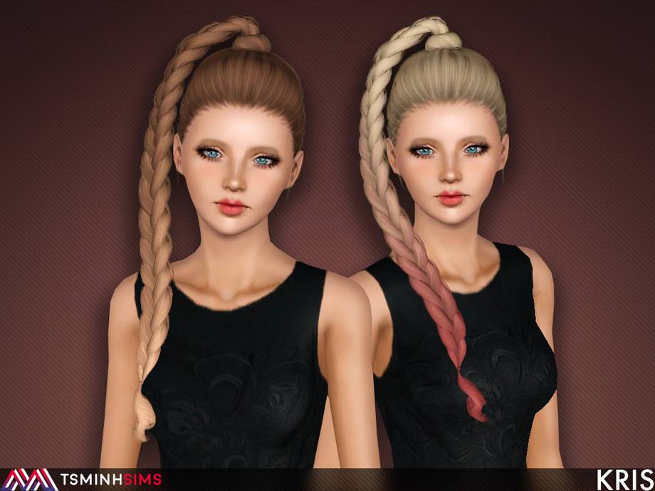 Женская прическа Kris (Hair 61) для Симс 3