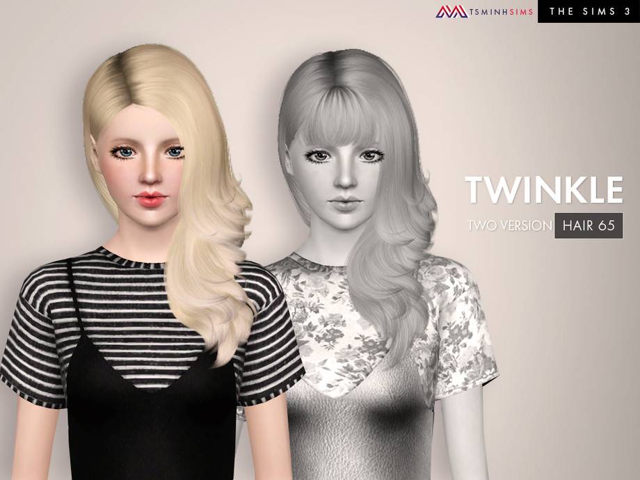 Женская прическа Twinkle (Hair 65) для Симс 3