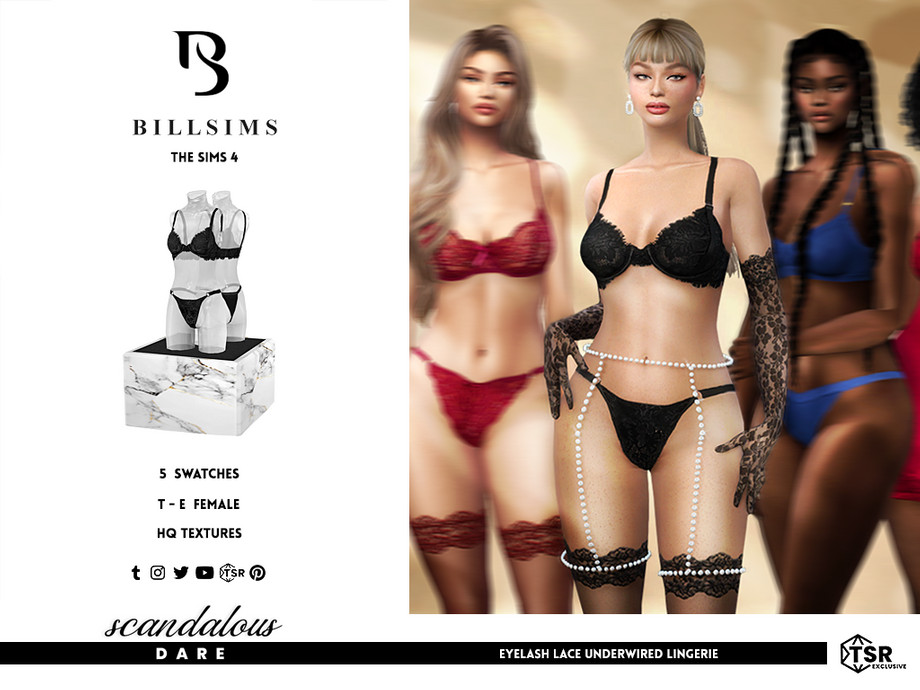 Eyelash Lace Underwired Lingerie 1