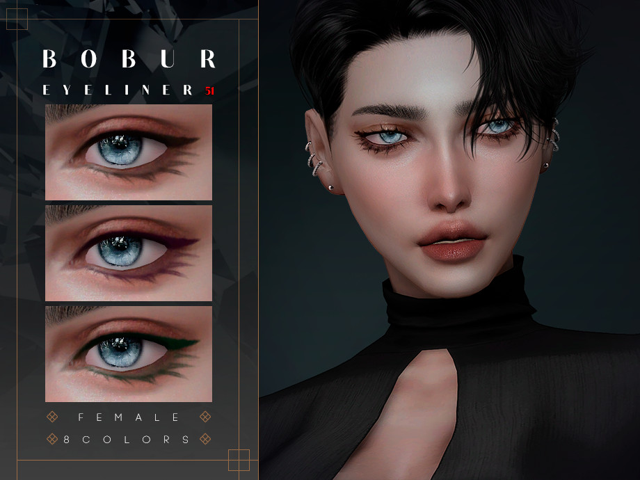 Eyeliner with 2D eyelashes 1