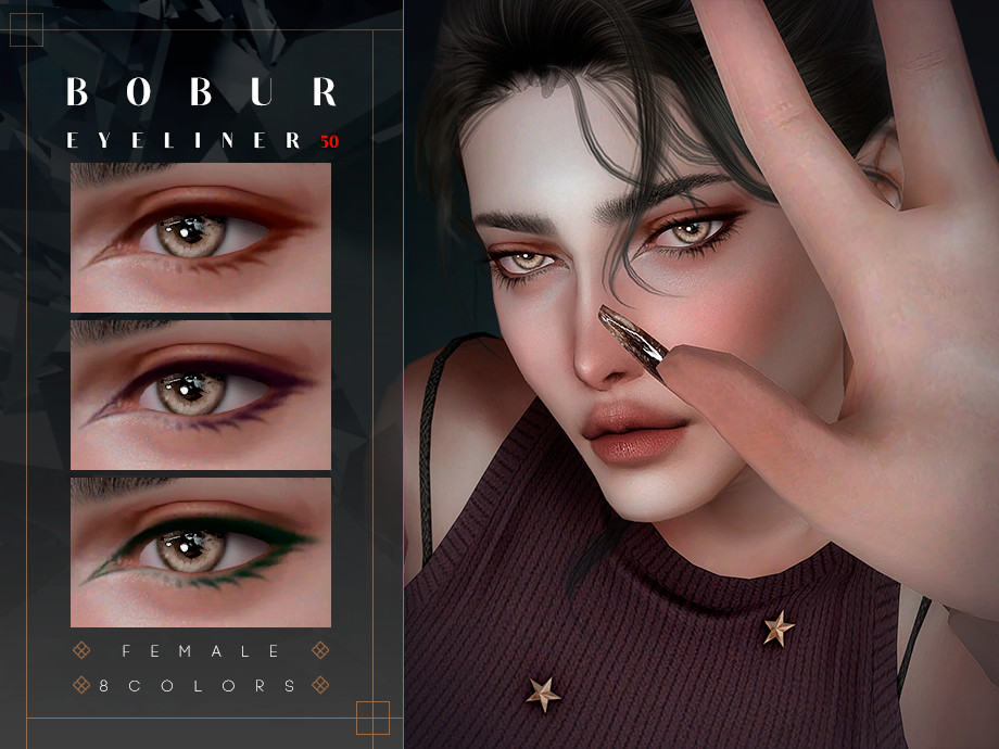 Eyeliner with 2D eyelashes 1