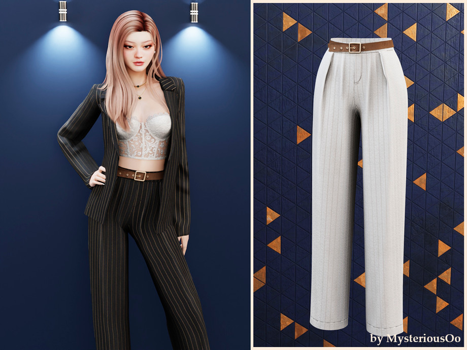 High-waist trousers with tailored lines 1
