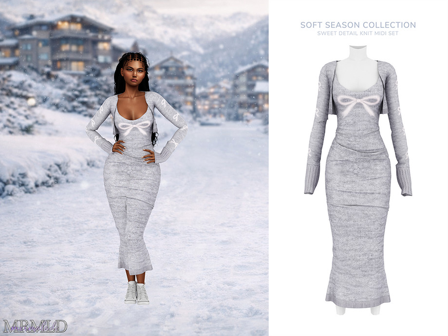 MERMALADE Sweet Detail Knit Midi Set 1