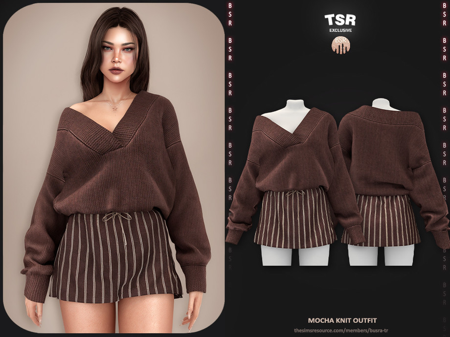 SET-Mocha Knit Outfit - BD1654 1