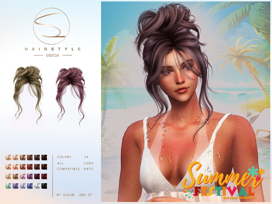 (Summer festival)Elegant updo hairstyle 050724 1