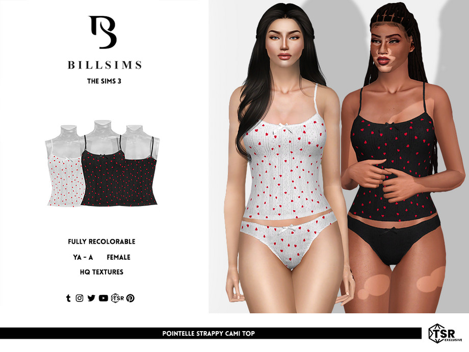 Топ Pointelle Strappy Cami для Симс 3