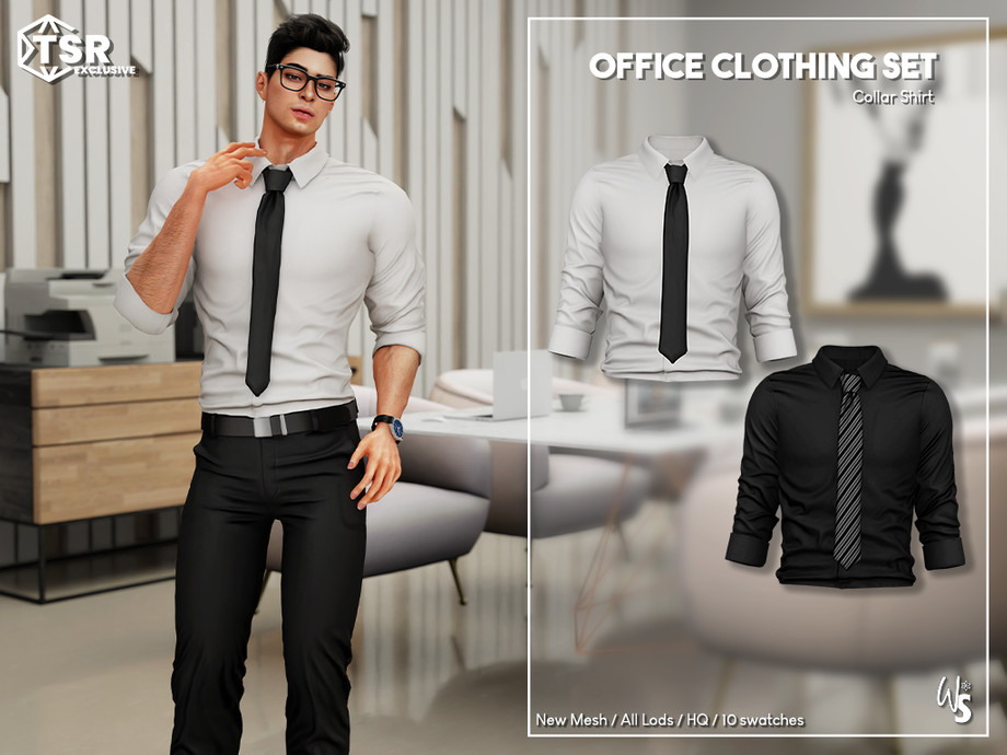 (Wisteria) OfficeSet_collarshirt_male 1