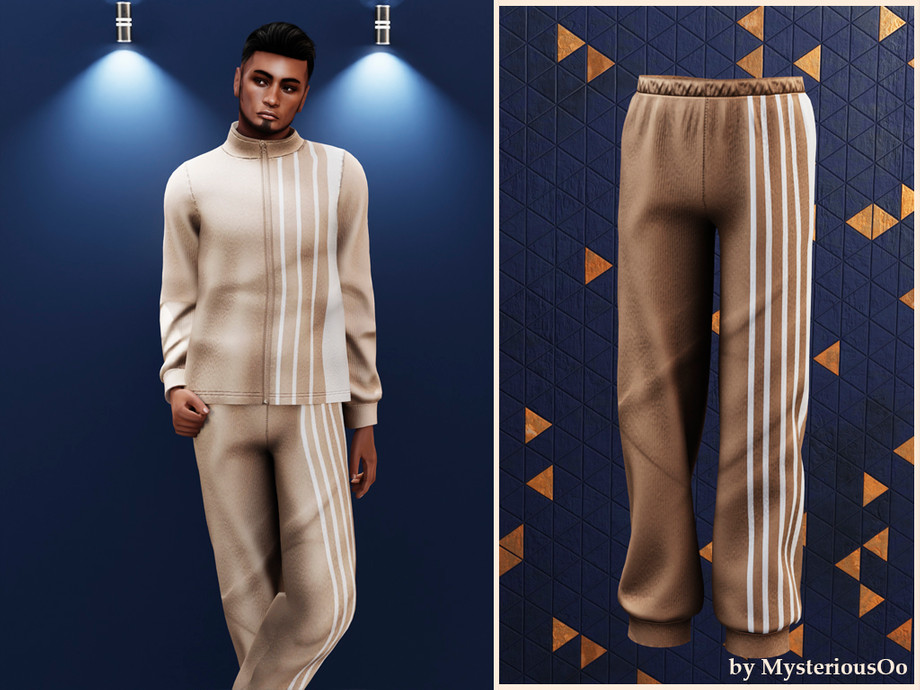Male - Retro stripe track pants 1