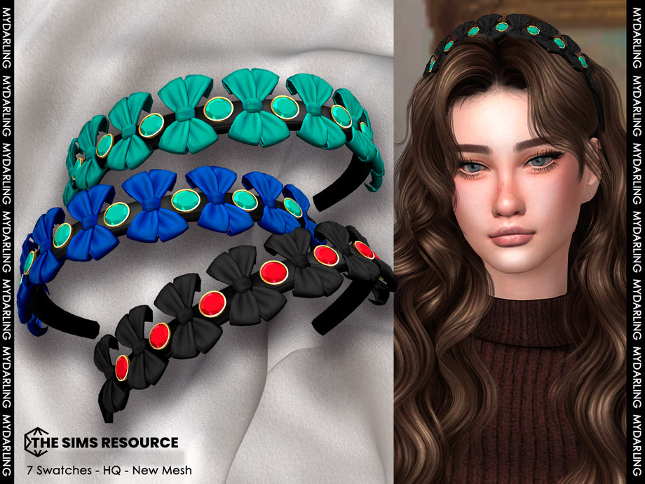 Bow tiara with gem NA026 for adults 1