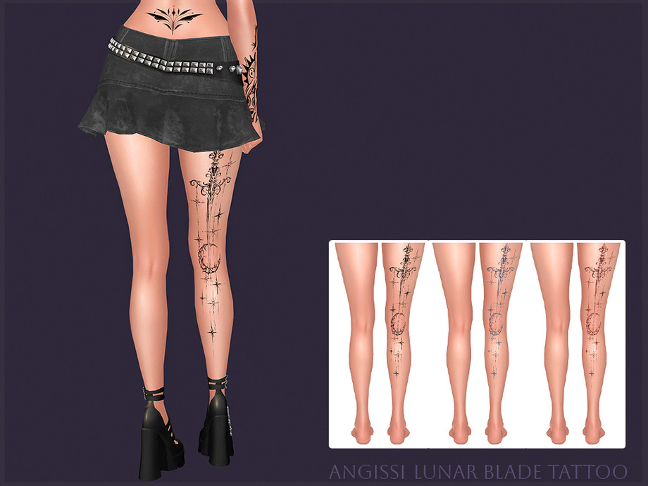 Lunar Blade Tattoo 1