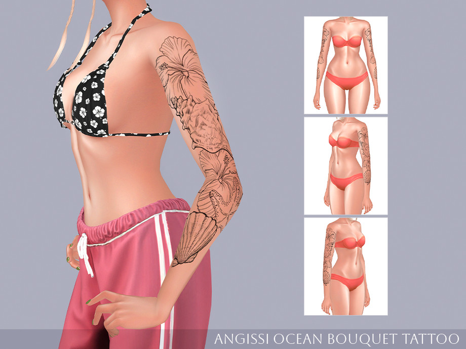 Ocean Bouquet Tattoo 1