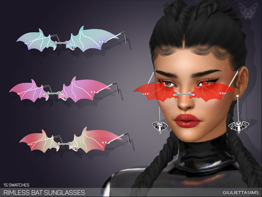 Rimless Bat Sunlasses 1