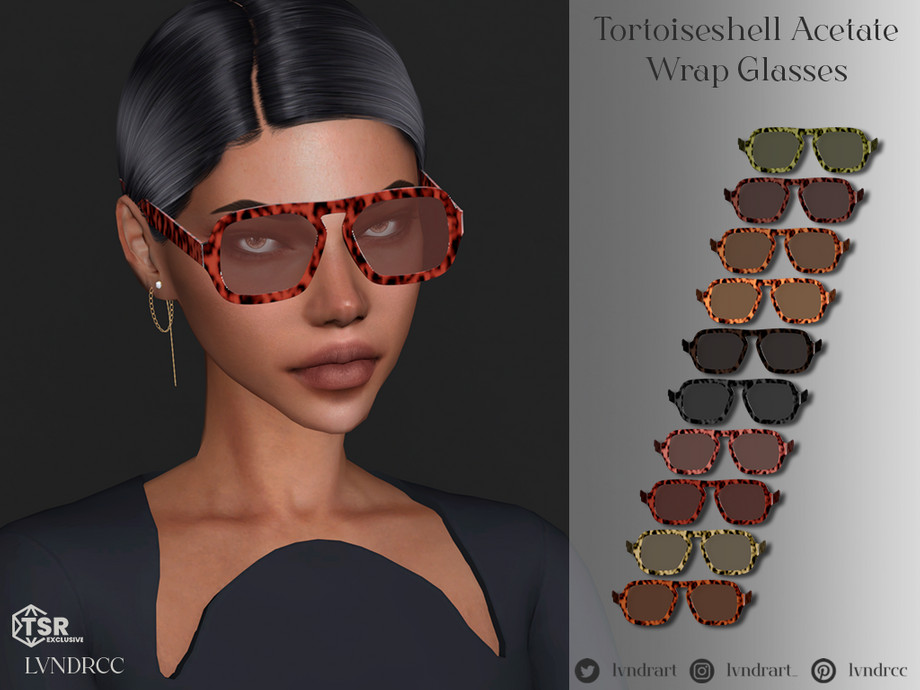 Tortoiseshell Acetate Wrap Glasses 1