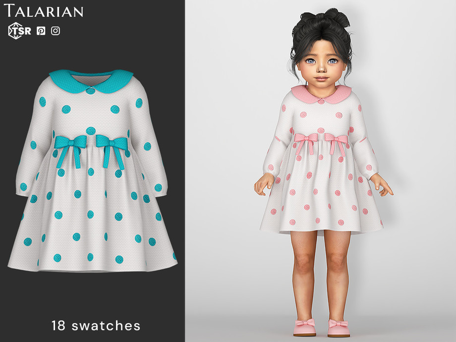 Valerie Polka Dot Dress With Bows 1