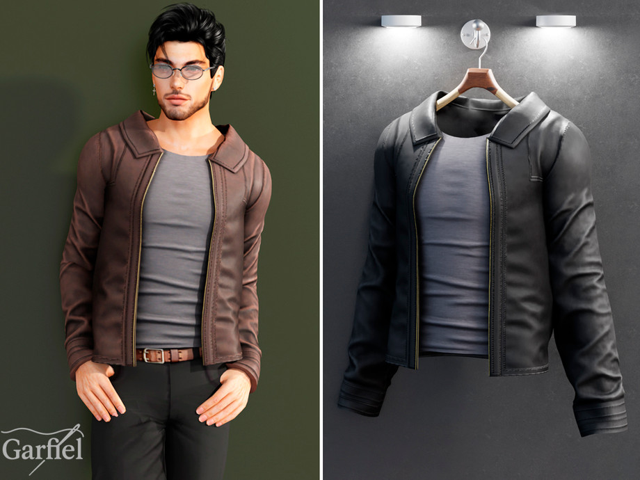 Adult - Stylish leather jacket with modern fit 1