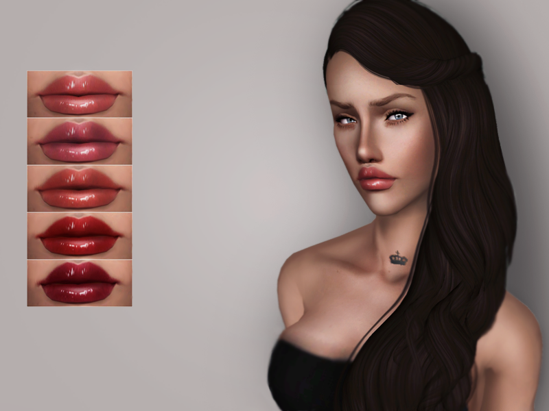 Блеск для губ Glossy для Симс 3