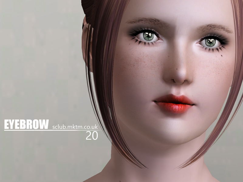 Брови S-Club_ts3-eyebrow-mf_20 для Симс 3