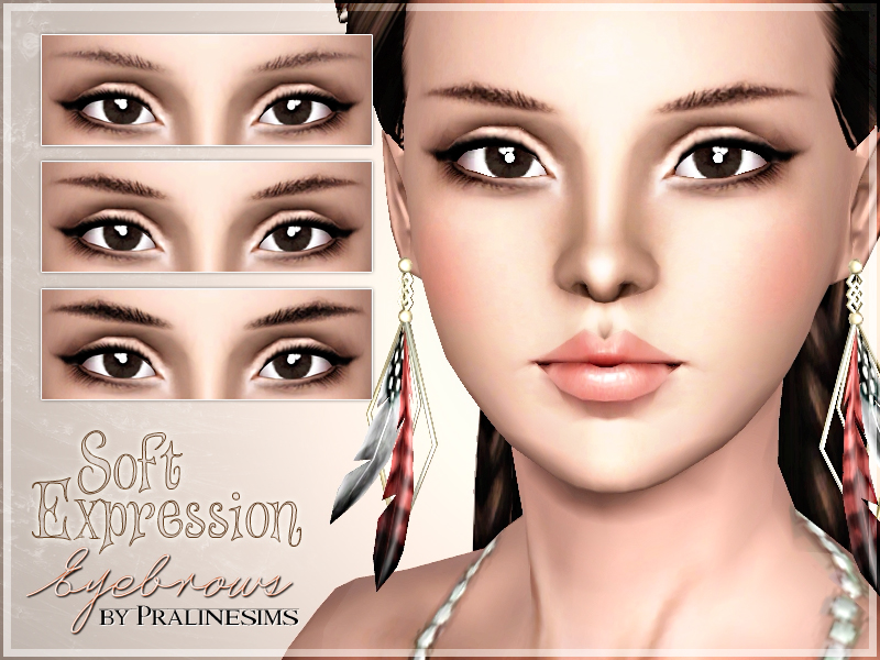 Брови Soft Expression Eyebrows для Симс 3