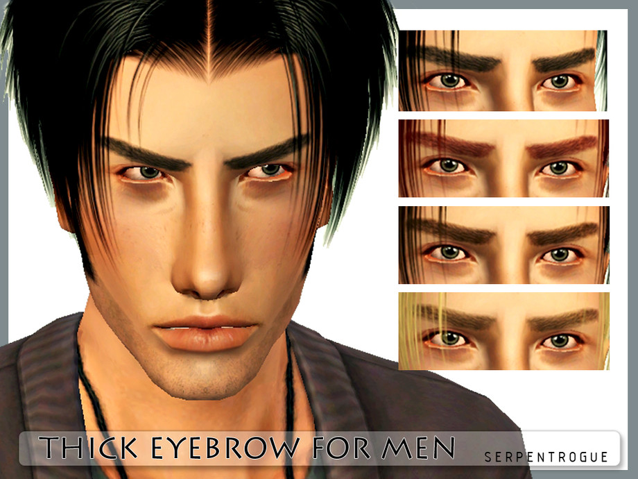Брови Thick Eyebrow For Men для Симс 3