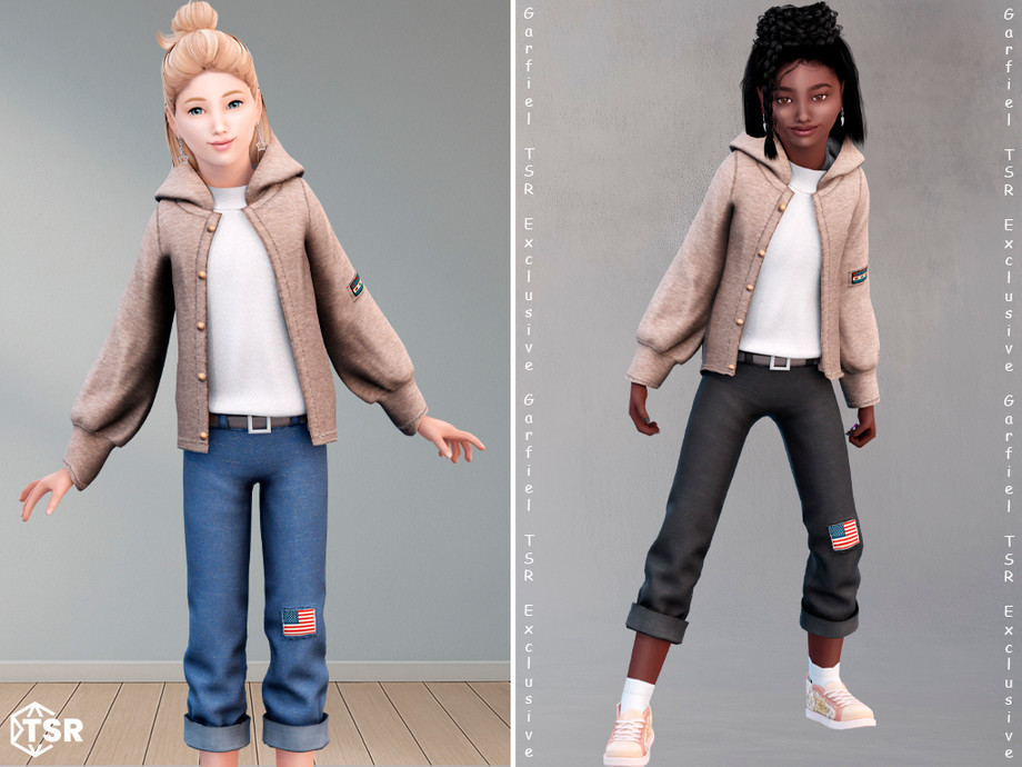 Casual child outfit with cuffed jeans 1