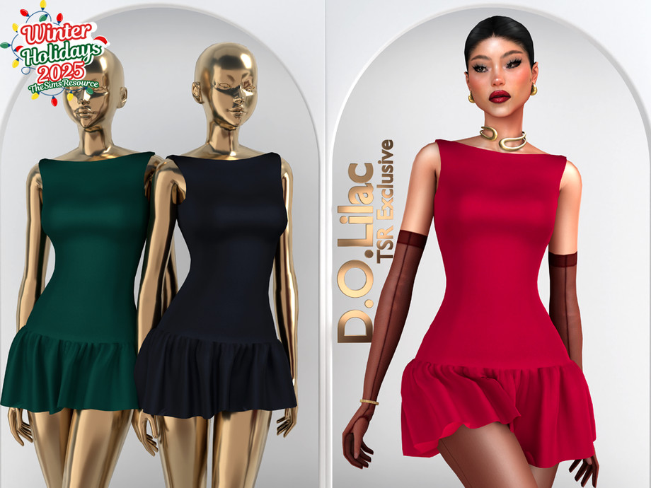 Flared Drop Waist Mini Dress DO2095 1