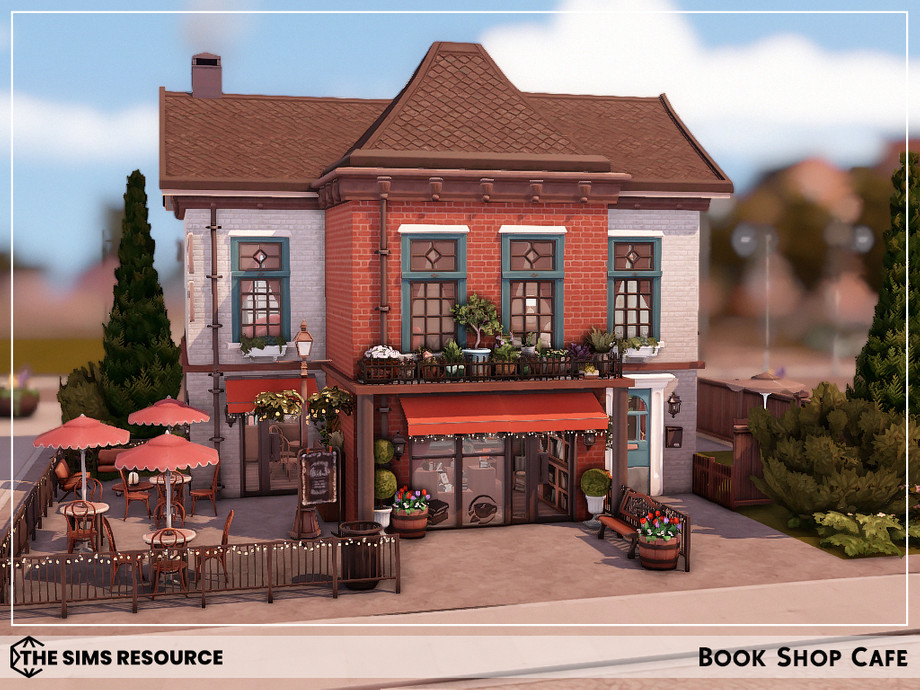 Кафе Book Shop (без CC) для Симс 4 - фото 1
