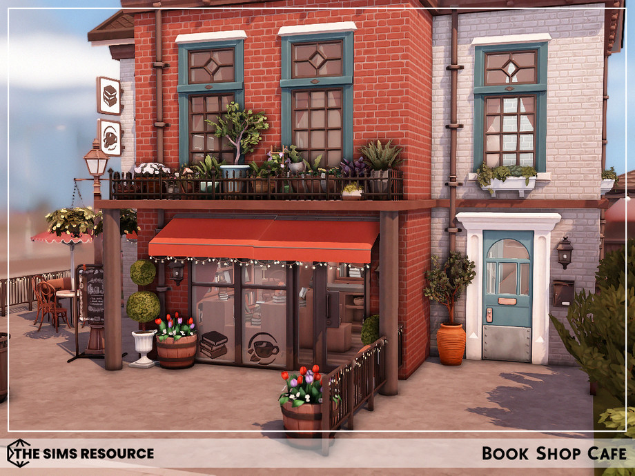Кафе Book Shop (без CC) для Симс 4 - фото 4