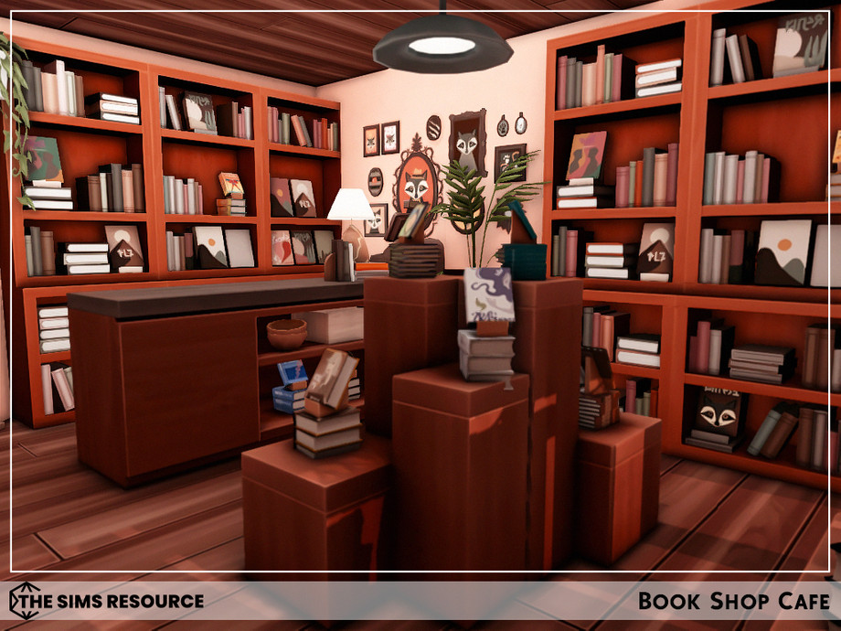 Кафе Book Shop (без CC) для Симс 4 - фото 7