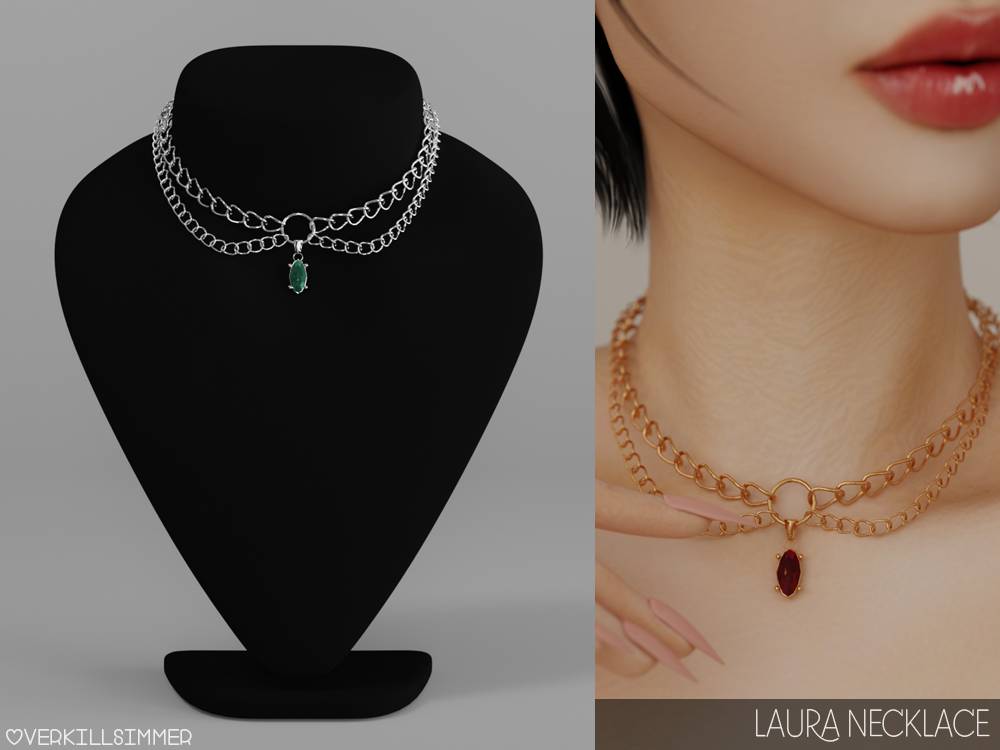 Колье Laura для Симс 4