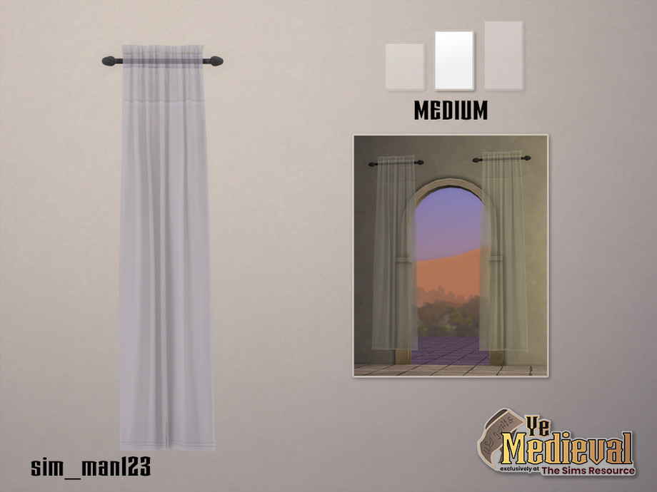 Margaery Single Curtain - Medium Height 1