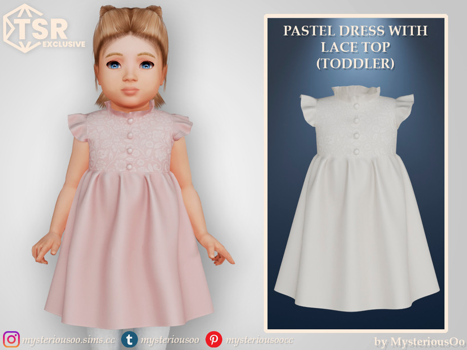 Pastel dress with lace Toddler 1