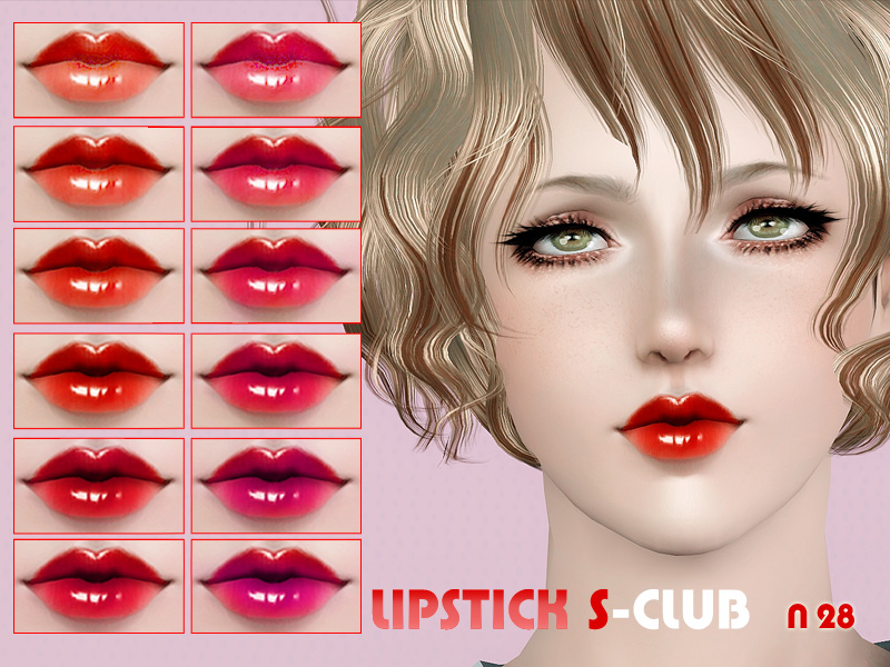 Помада S-Club_ts3-makeup-lipstick_N28 для Симс 3