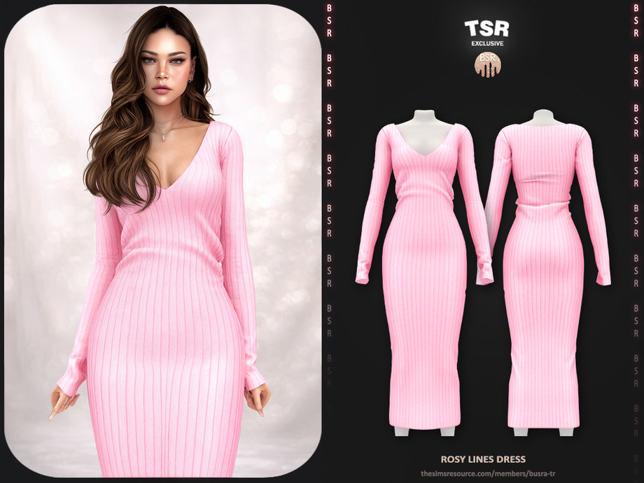 Rosy Lines Dress - BD1656 1