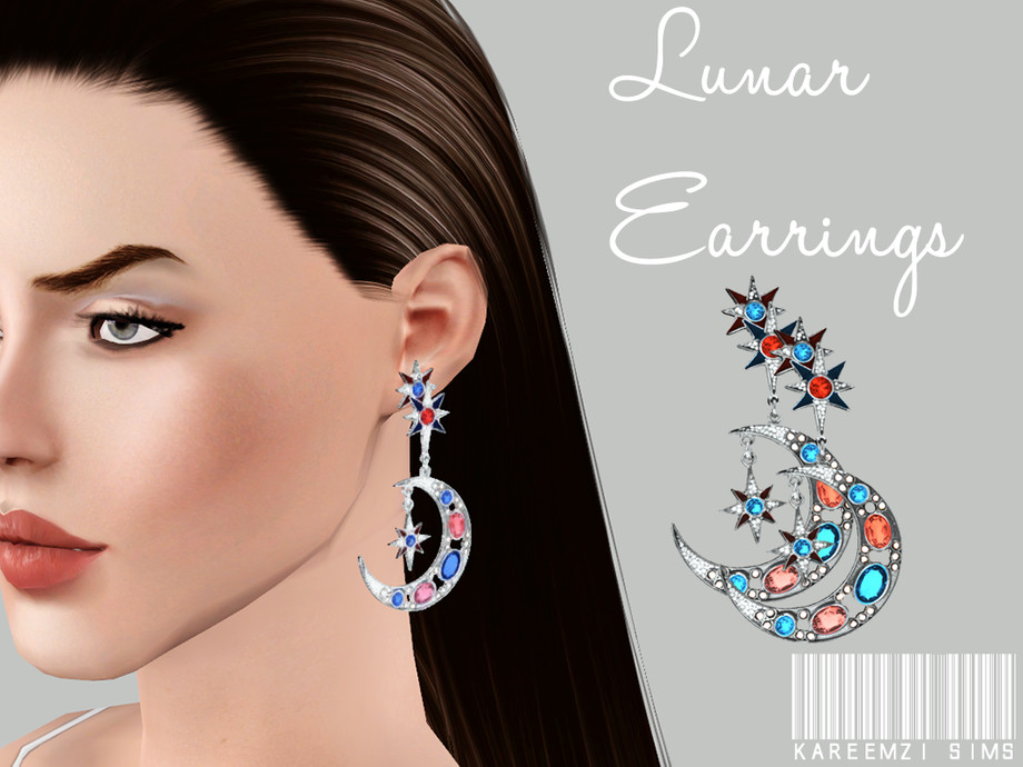 Серьги Lunar для Симс 3