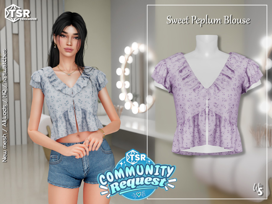 Sweet Peplum Blouse 1