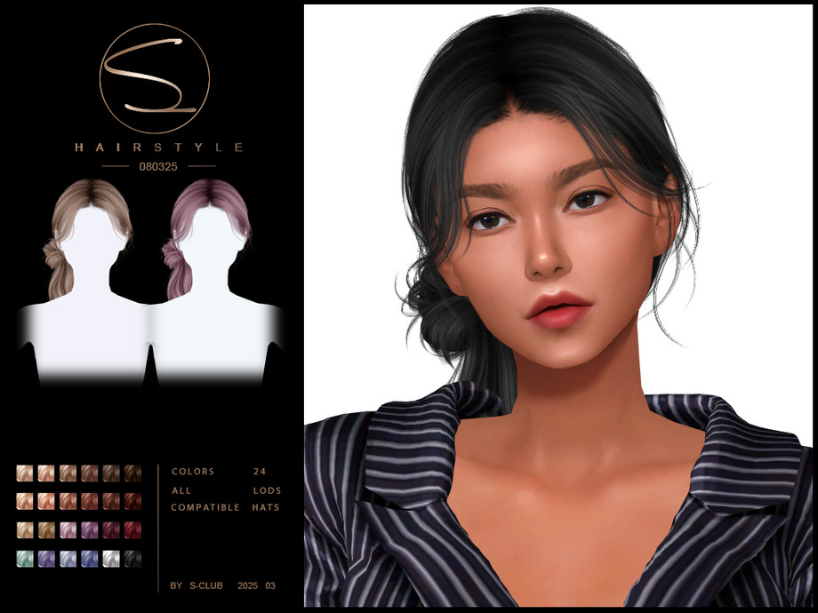 Updo with ponytail hairstyle 080325 by S-CLUB 1